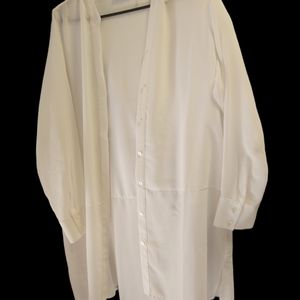 Soft Surroundings long see thru Artist's Shirt